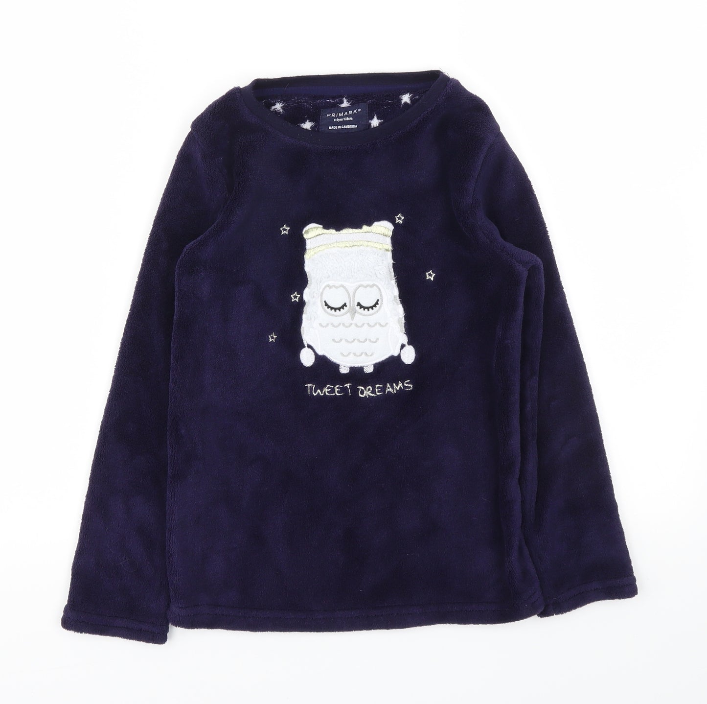 Primark Girls Blue Animal Print  Cami Pyjama Top Size 8-9 Years