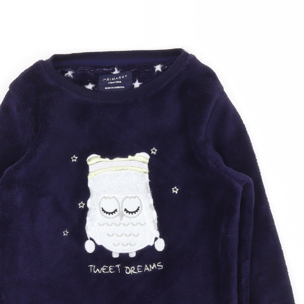 Primark Girls Blue Animal Print  Cami Pyjama Top Size 8-9 Years
