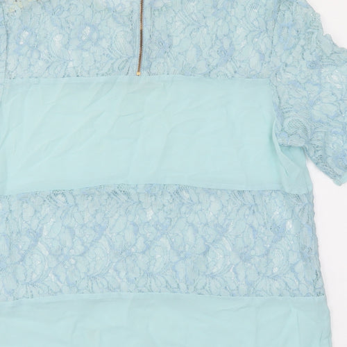 Miss Selfridge Womens Blue   Basic T-Shirt Size 12