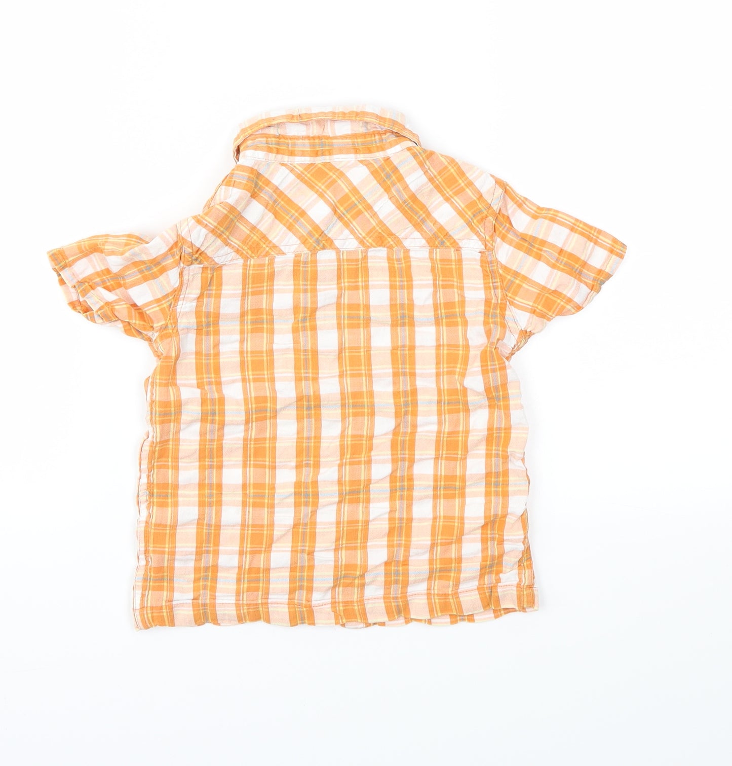 M Boys Orange Check  Basic T-Shirt Size 2 Years