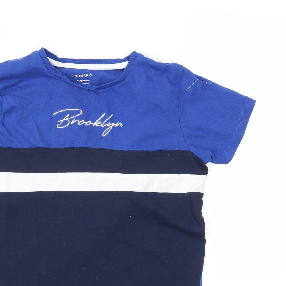 Primark Boys Blue   Basic T-Shirt Size 12-13 Years