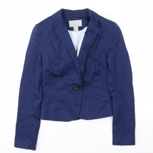 H&M Womens Blue   Jacket Blazer Size S