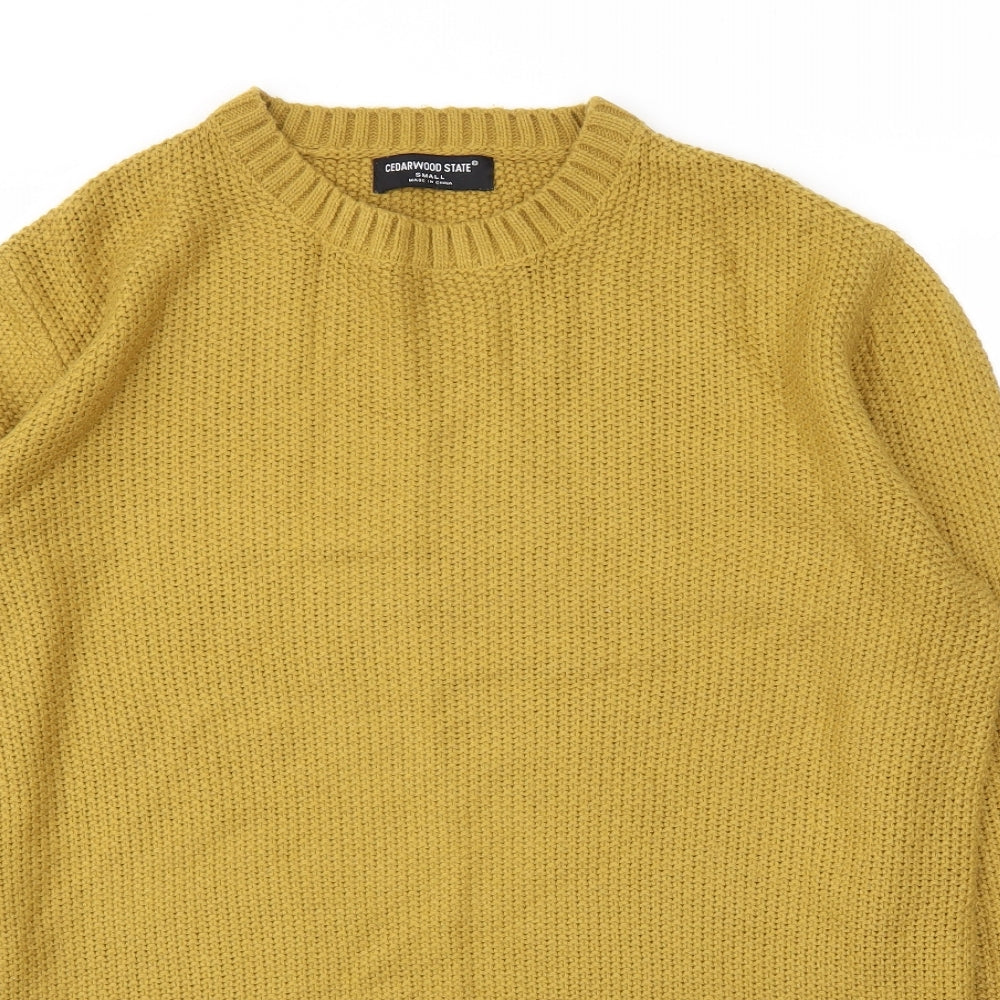 Cedar Wood State Mens White   Pullover Sweatshirt Size L