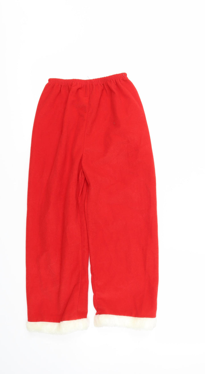 Made By Elves Girls Red   Jogger Trousers Size 5-6 Years