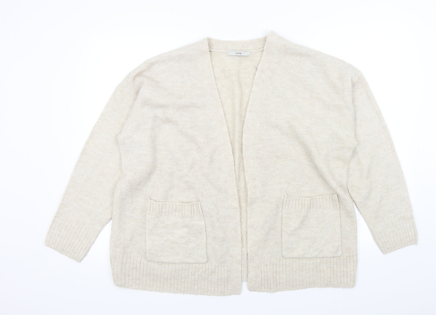 George Womens Beige   Cardigan Jumper Size L