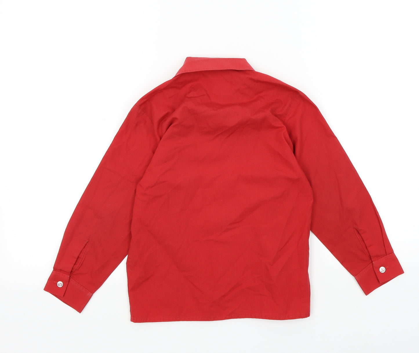Denby Dale Girls Red Colourblock  Basic Button-Up Size 3-4 Years