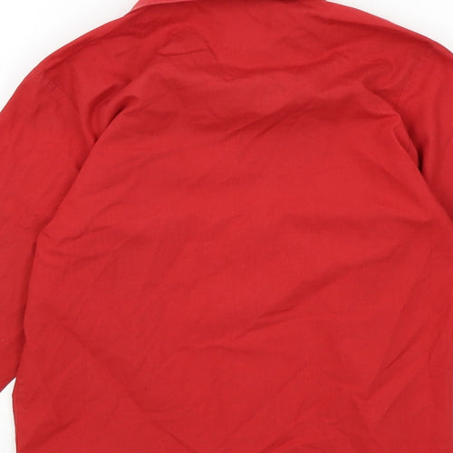 Denby Dale Girls Red Colourblock  Basic Button-Up Size 3-4 Years