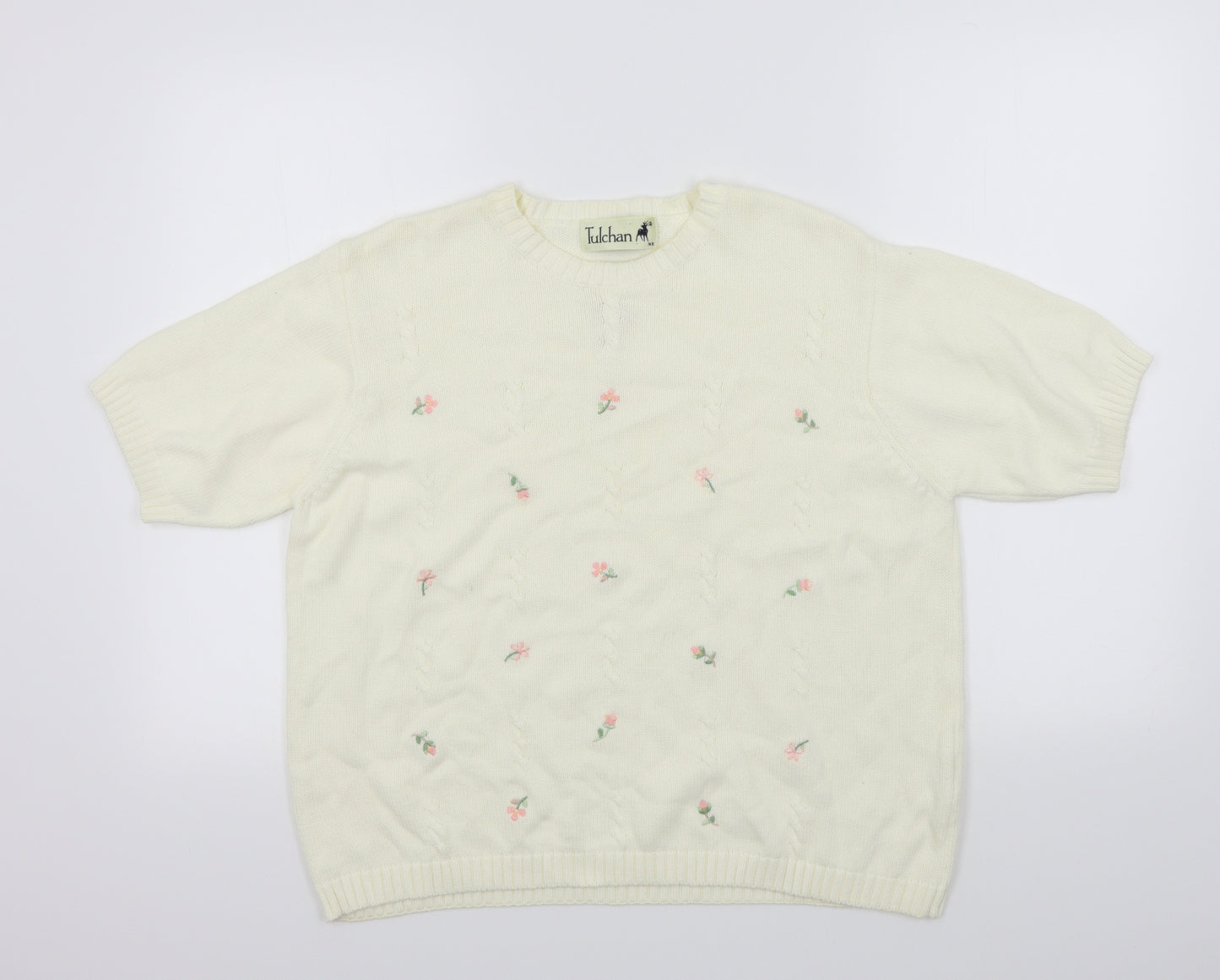 Tulchan Womens Beige   Pullover Jumper Size XL