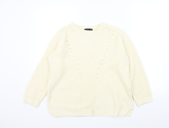 F&F Womens Beige   Pullover Jumper Size 12