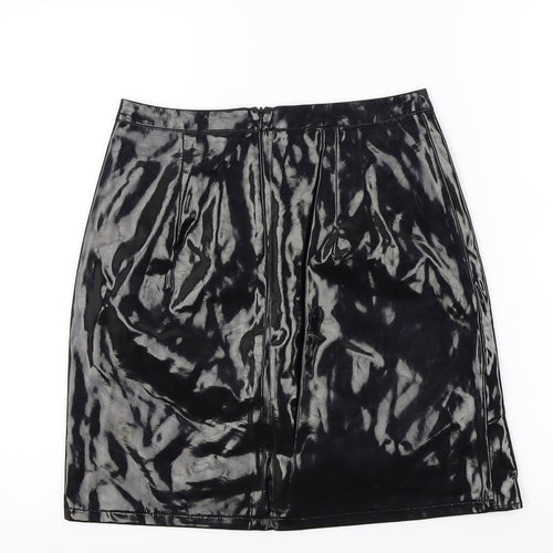 MAD BUT MAGIC Womens Black   A-Line Skirt Size S  - Frill Detail