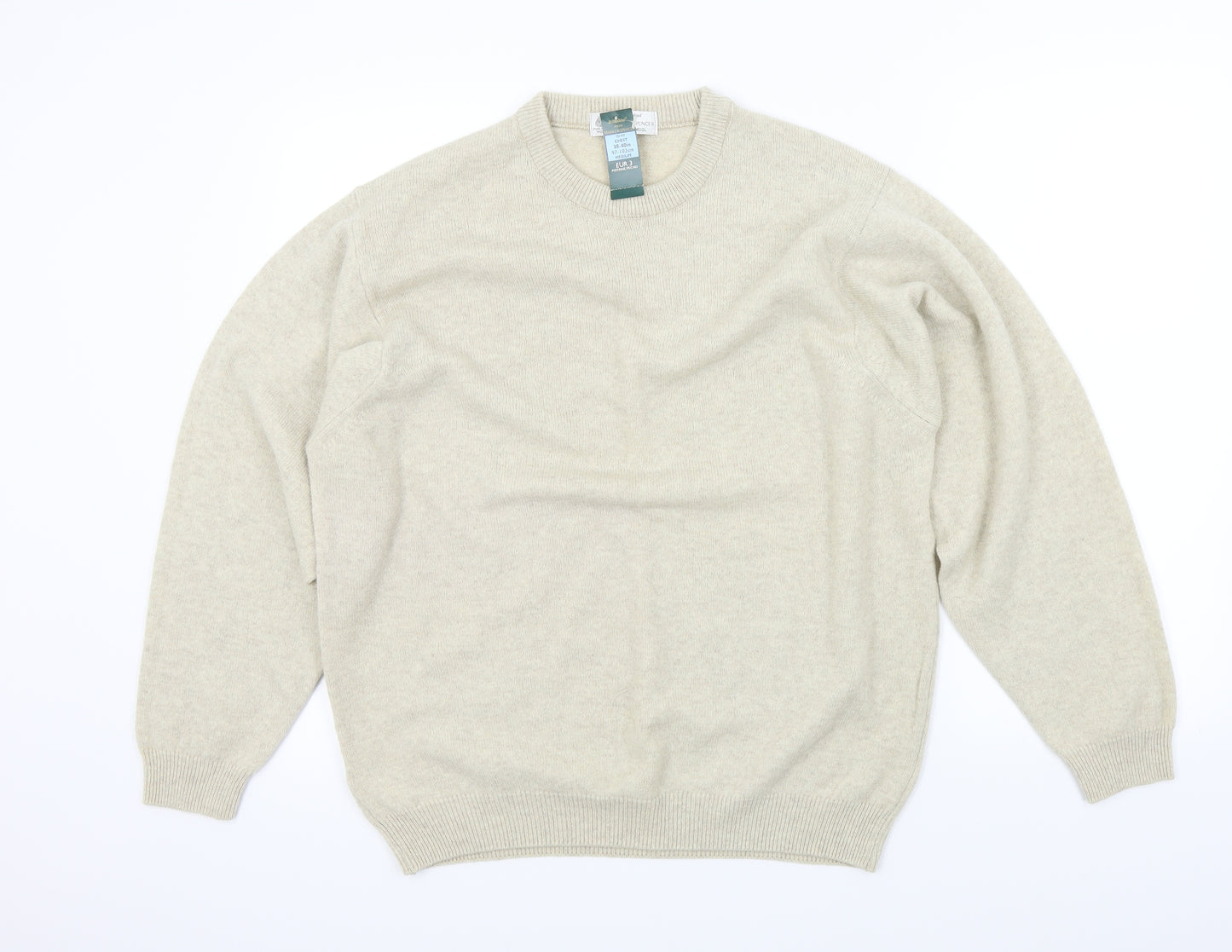 M&S Mens Beige   Henley Jumper Size M
