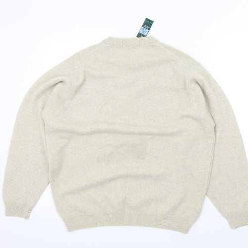 M&S Mens Beige   Henley Jumper Size M