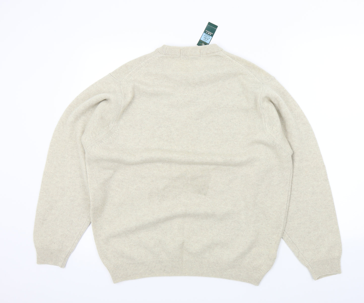 M&S Mens Beige   Henley Jumper Size M
