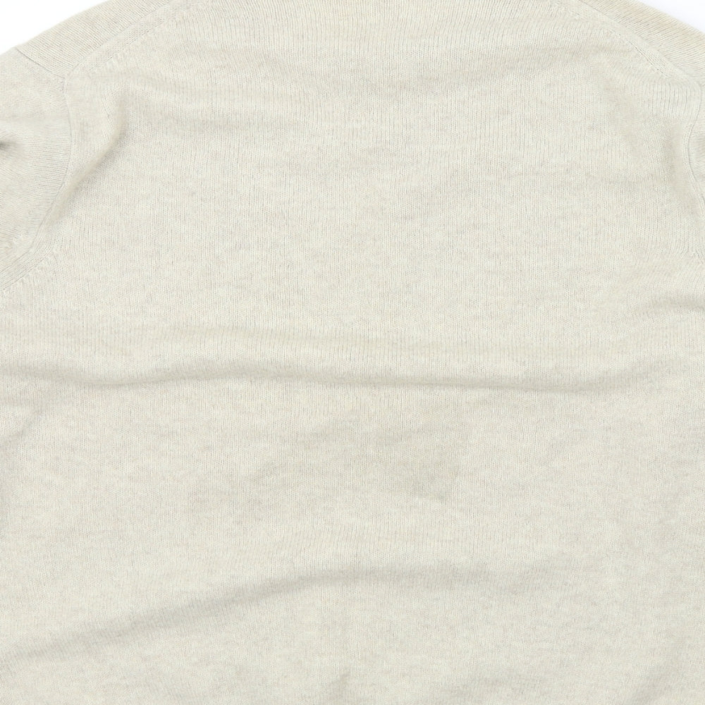 M&S Mens Beige   Henley Jumper Size M