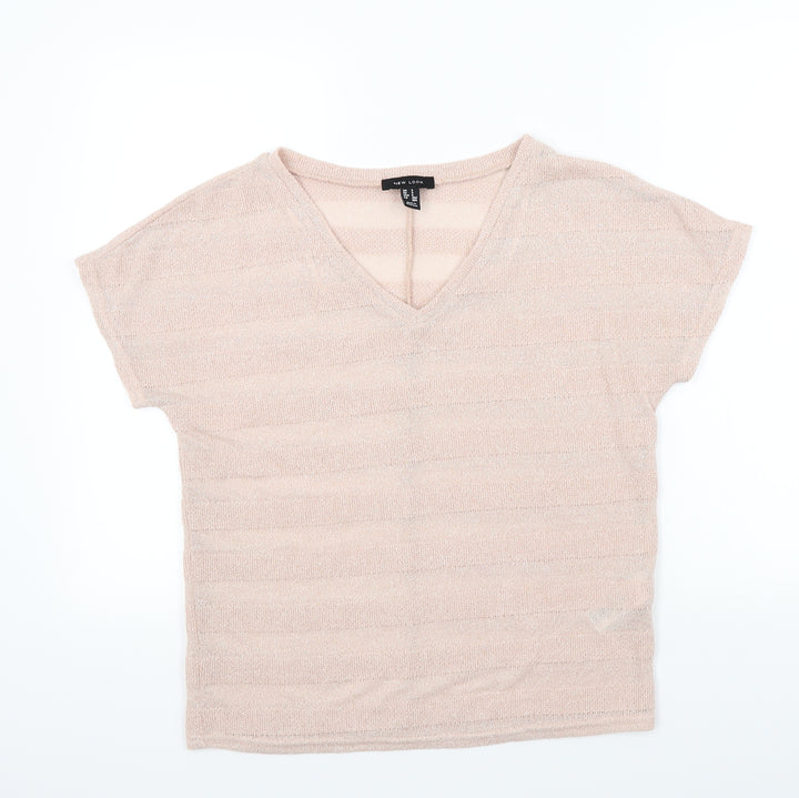 New Look Womens Pink Pullover Jumper Size S