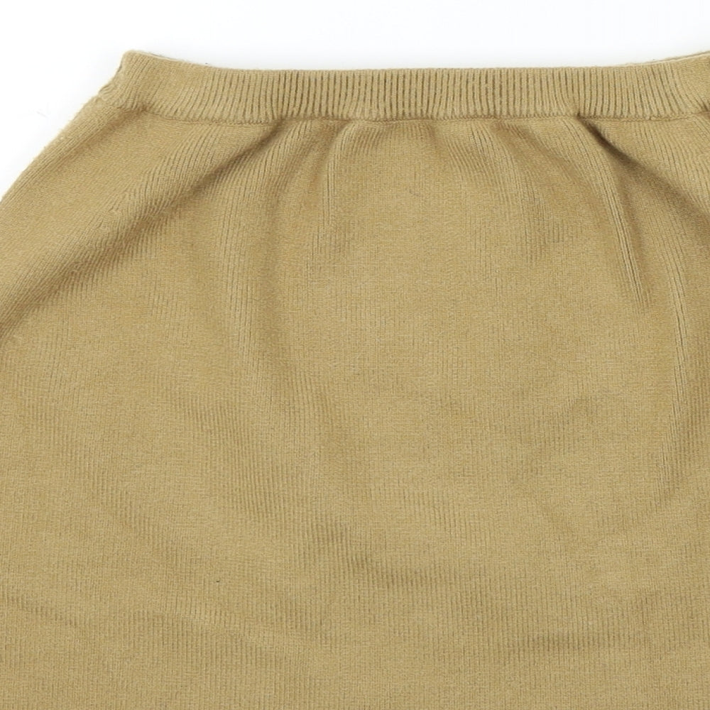 Zara Girls Beige Colourblock  A-Line Skirt Size 11-12 Years