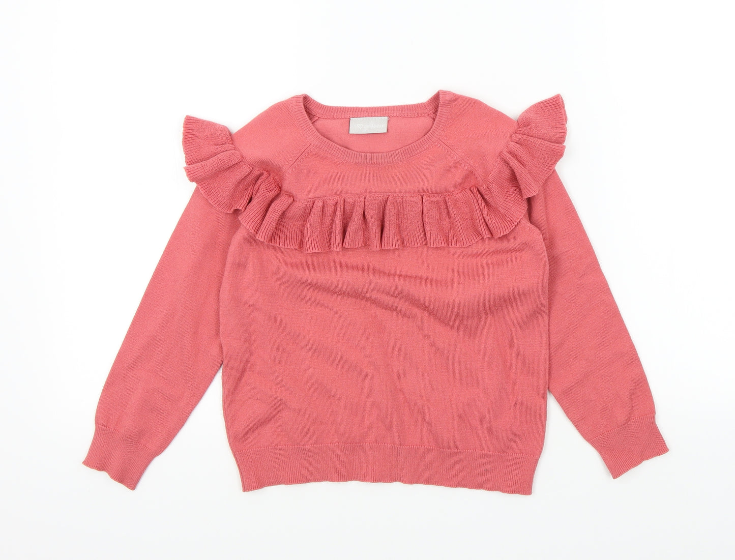 i love girlswear Girls Pink   Pullover Sweatshirt Size 8 Years  - Frill Detail