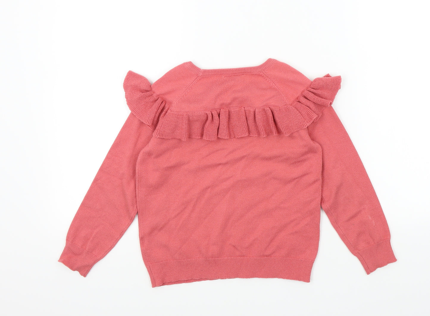 i love girlswear Girls Pink   Pullover Sweatshirt Size 8 Years  - Frill Detail