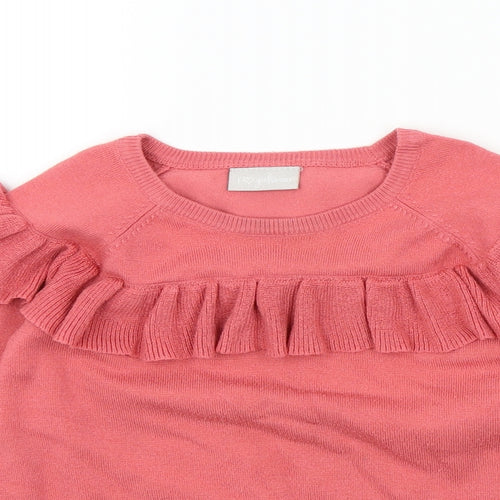 i love girlswear Girls Pink   Pullover Sweatshirt Size 8 Years  - Frill Detail