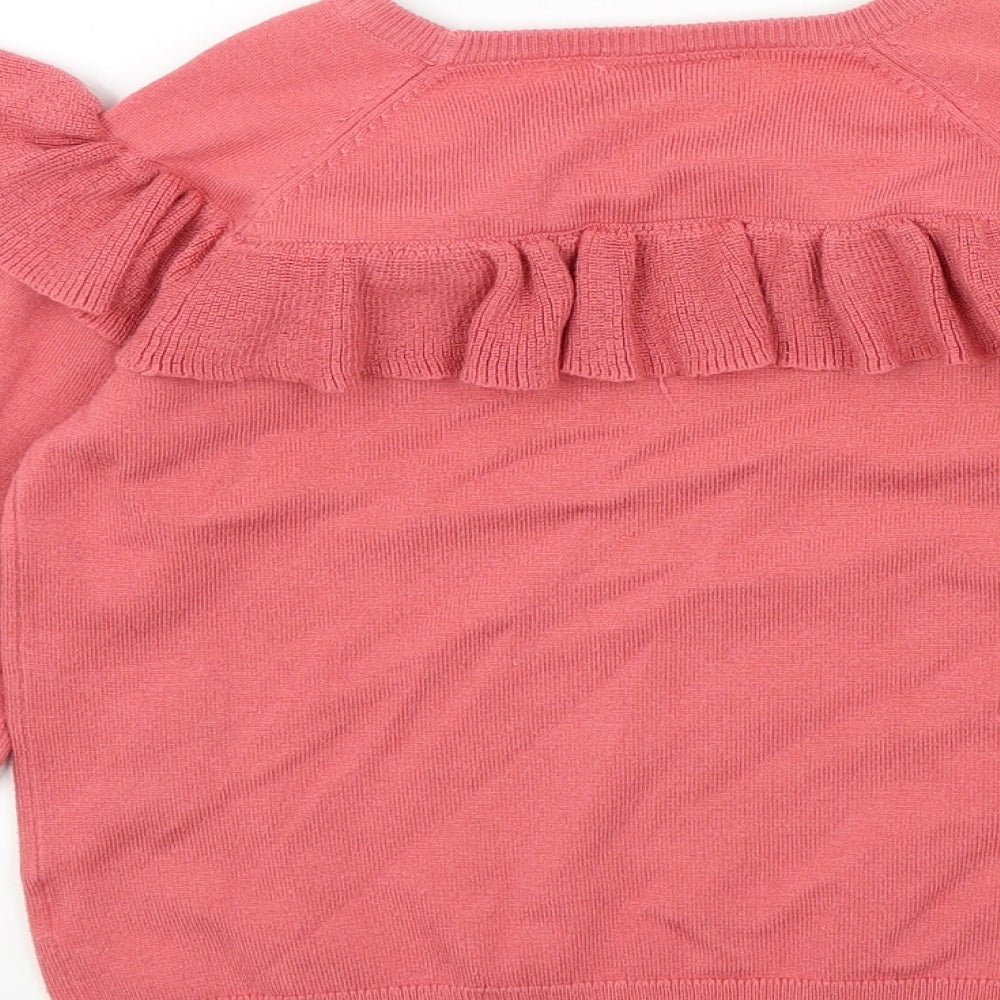 i love girlswear Girls Pink   Pullover Sweatshirt Size 8 Years  - Frill Detail