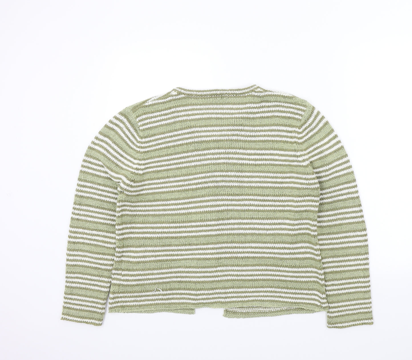 Ann marie Womens Green Striped  Cardigan Jumper Size L