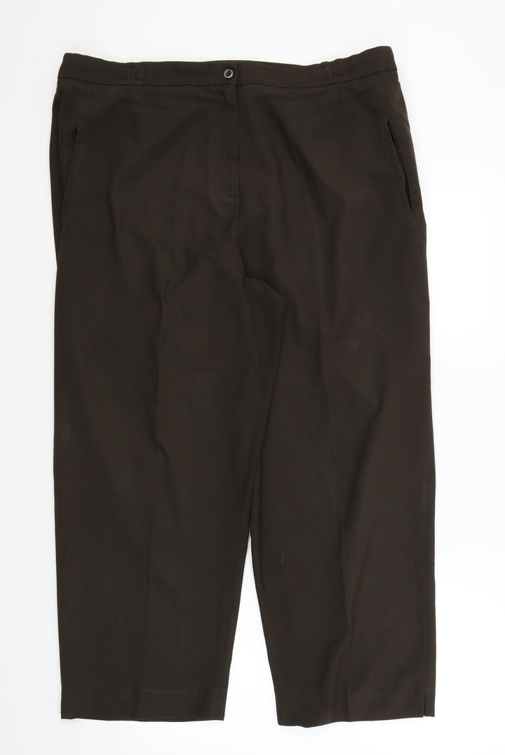 Bonmarché Womens Brown Trousers Size 22 in L25 in