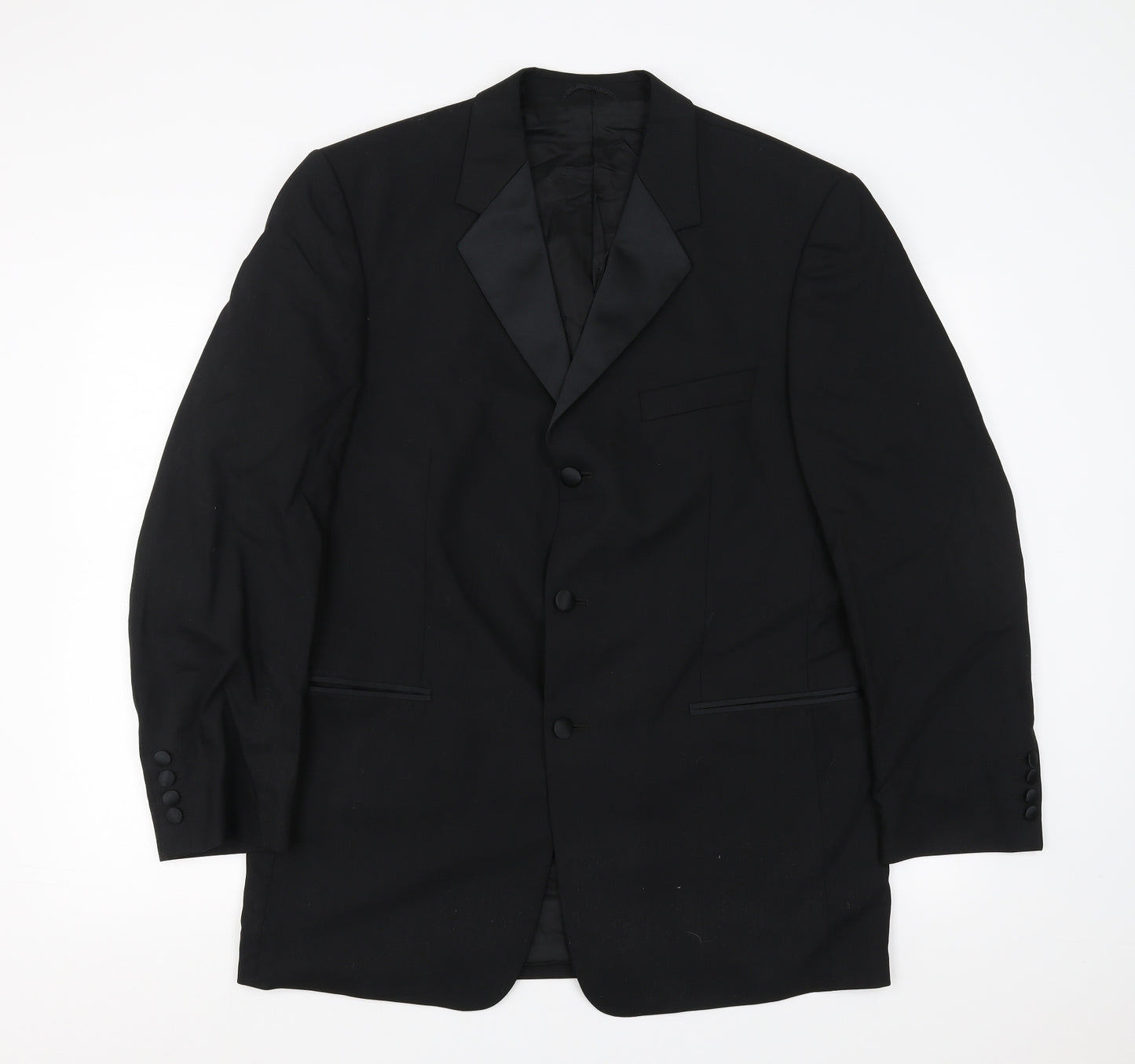 WILVORST Mens Black   Jacket Suit Jacket Size 50