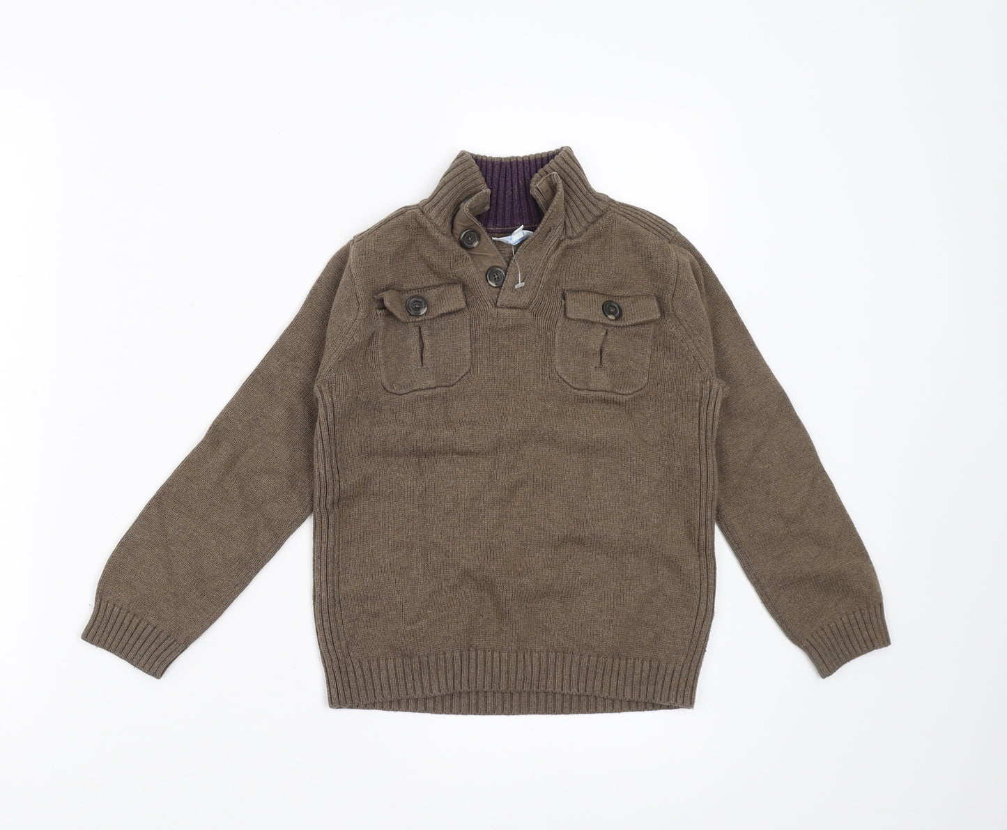 Peacocks Boys Brown   Pullover Jumper Size 6 Years