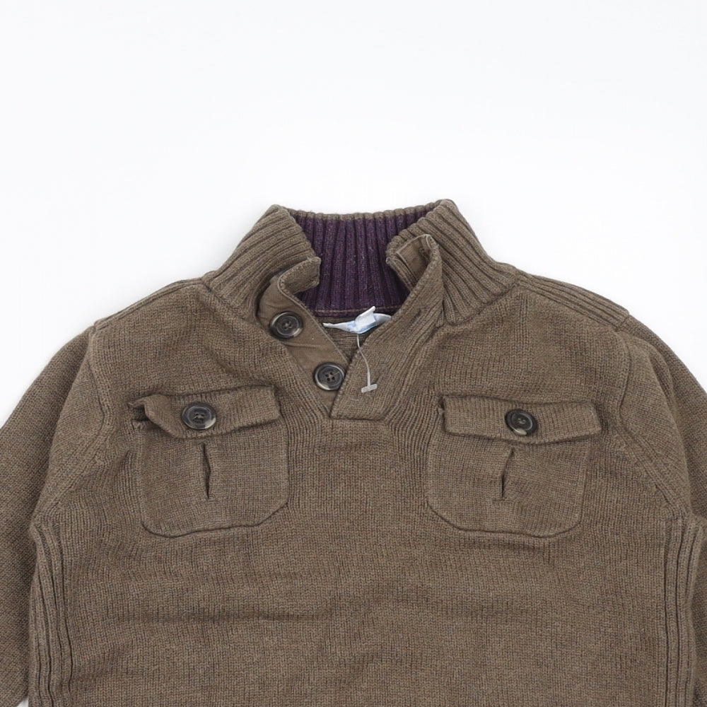 Peacocks Boys Brown   Pullover Jumper Size 6 Years