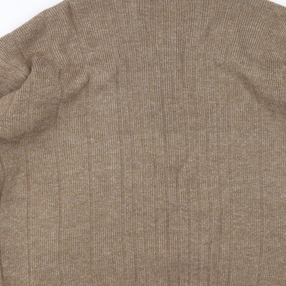 EWM Mens Brown   Full Zip Jumper Size L