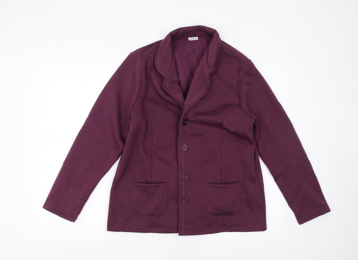 Damart Womens Purple Cardigan Jumper Size 14