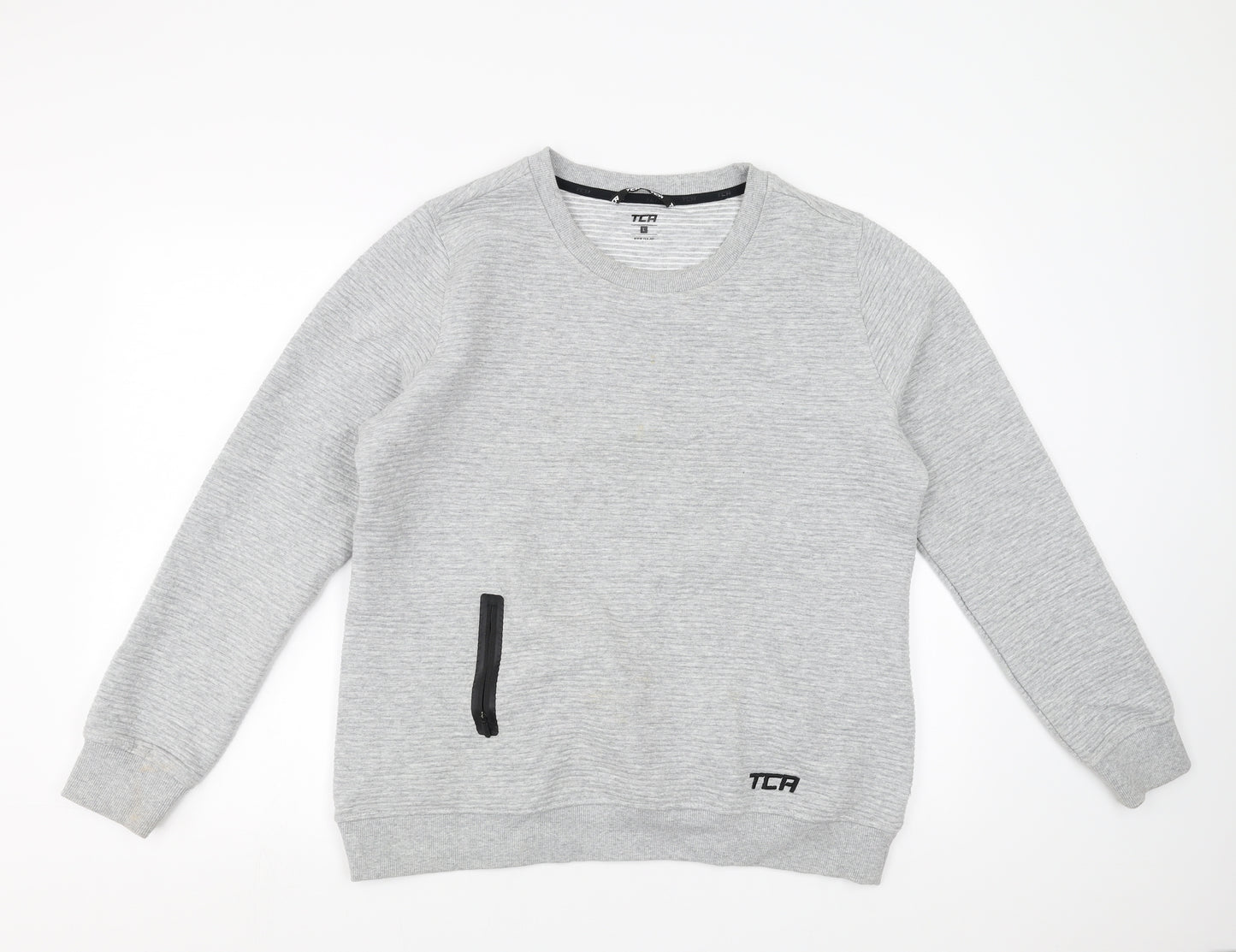TCA Mens Grey   Pullover Sweatshirt Size L