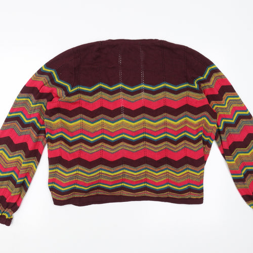 Sainsburys Womens Multicoloured Striped  Cardigan Jumper Size 18