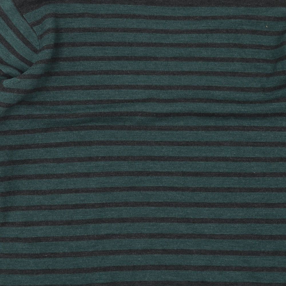 Cedar Wood State Mens Green Striped  Pullover Jumper Size XL