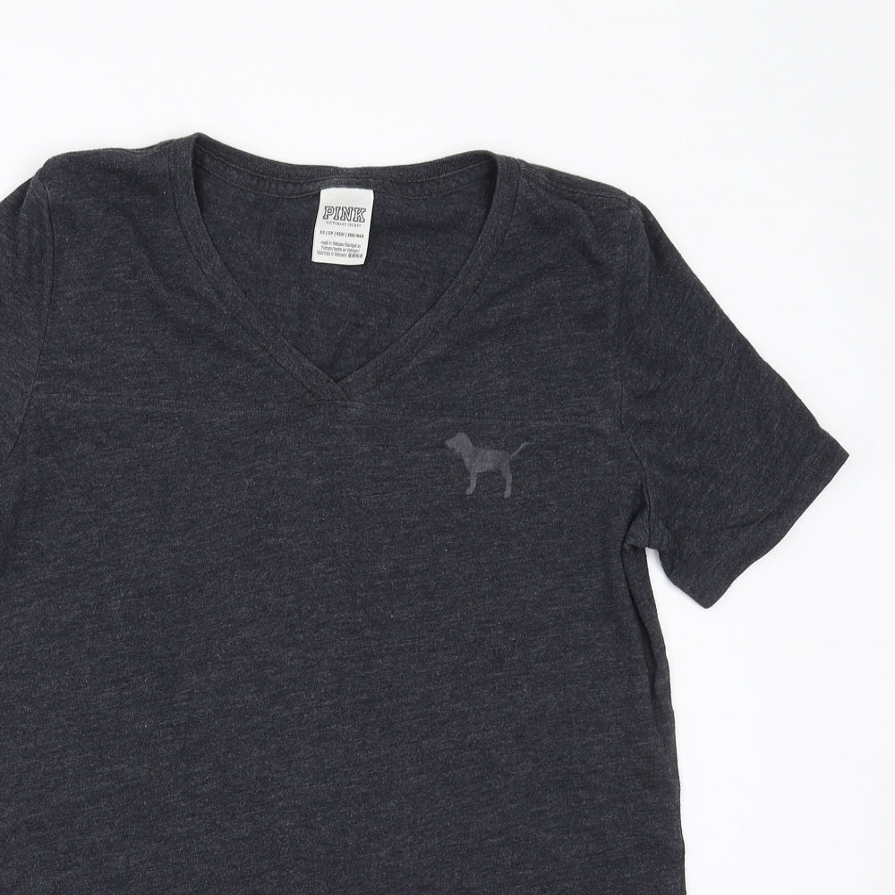Victoria's Secret Womens Grey   Basic T-Shirt Size XS  - dog