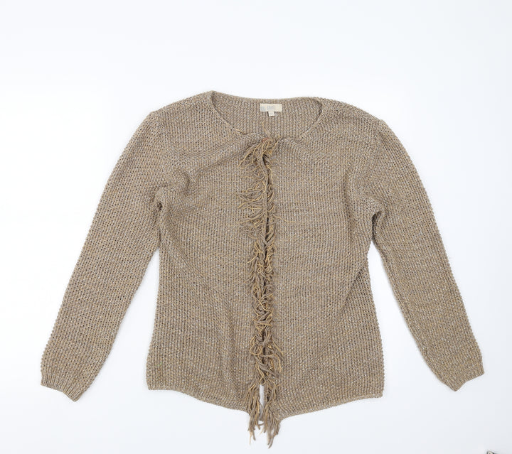 Amanti Womens Brown Cardigan Jumper Size M