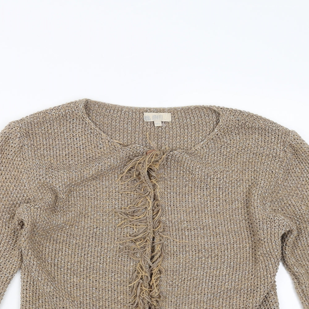 Amanti Womens Brown   Cardigan Jumper Size M