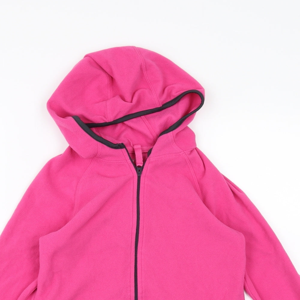 Crane Girls Pink  Fleece Pullover Hoodie Size 11-12 Years