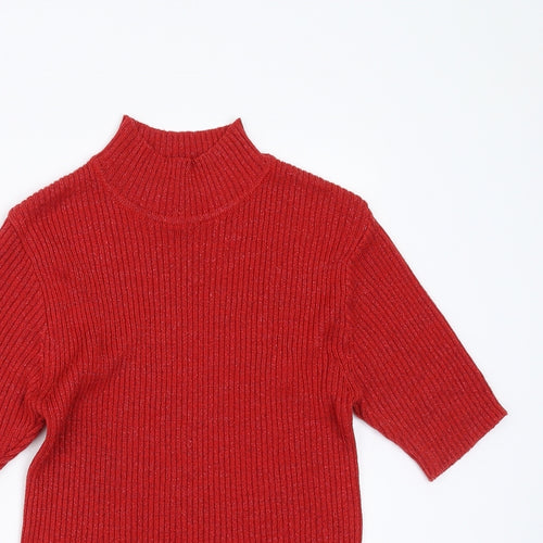 bonmarche Womens Red   Pullover Jumper Size S  - glittery