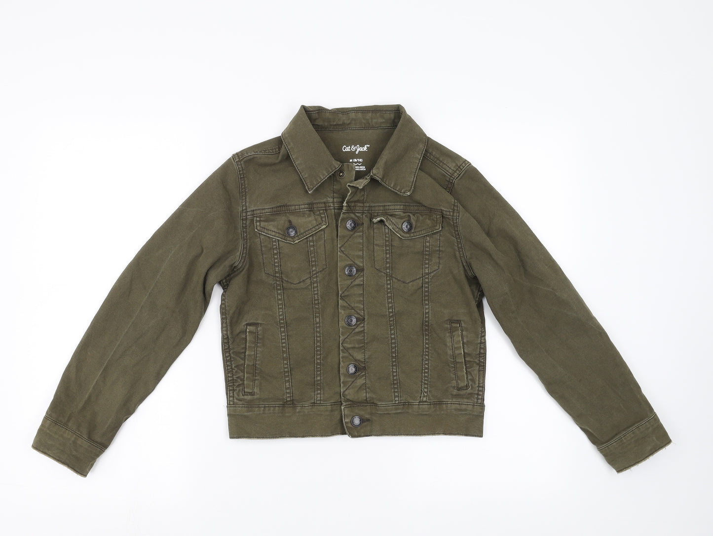 CAT&JACK Womens Green  Denim Jacket  Size 8