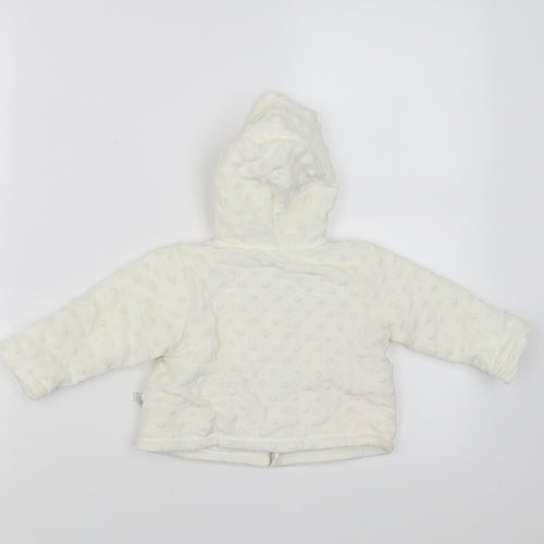 Zip Zap Girls Ivory Polka Dot  Cardigan Jumper Size 0-3 Months  - hooded