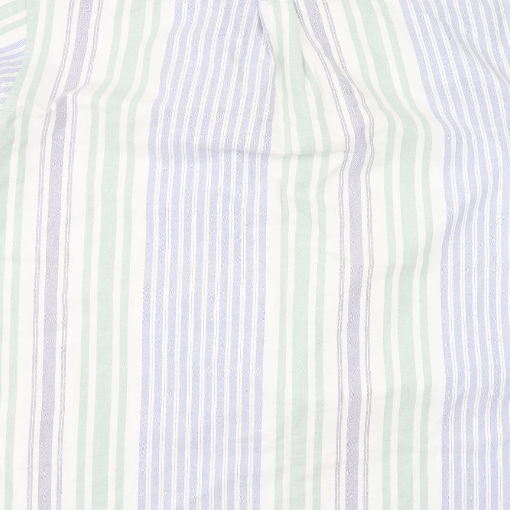 Marks and Spencer Mens Blue Striped   Button-Up Size 16