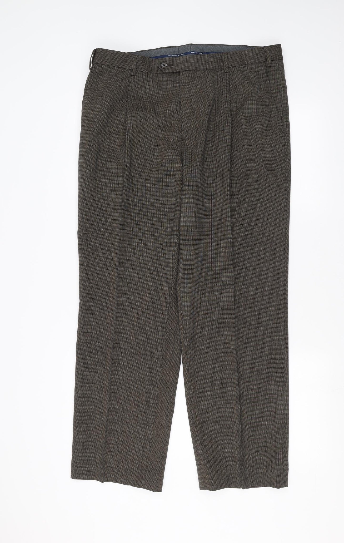 Marks and Spencer Mens Brown   Trousers  Size 36 in L29 in