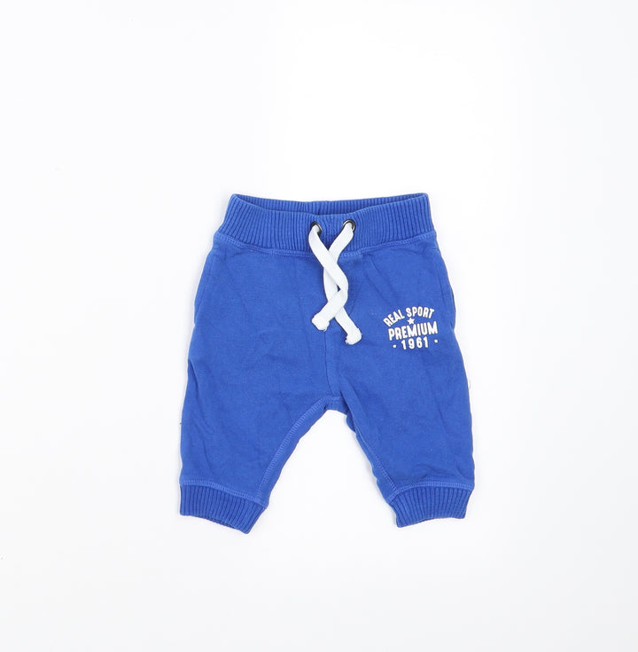 Mothercare Baby Blue Jogger Trousers Size 3-6 Months