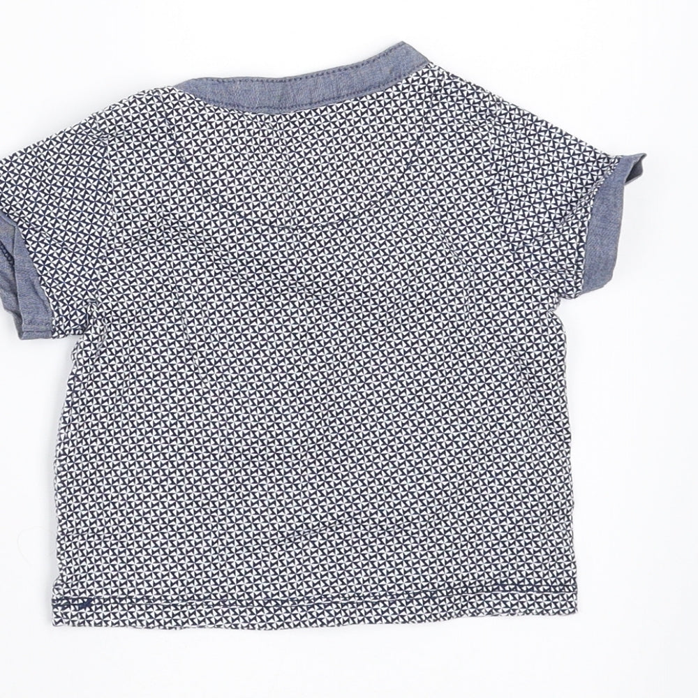 Ted Baker Boys Blue Geometric  Basic T-Shirt Size 0-3 Months