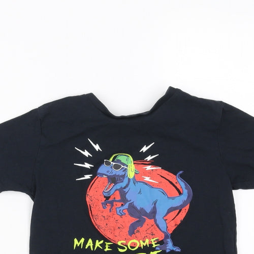 Jeff & Co Boys Black   Basic T-Shirt Size 4-5 Years  - Dinosaur