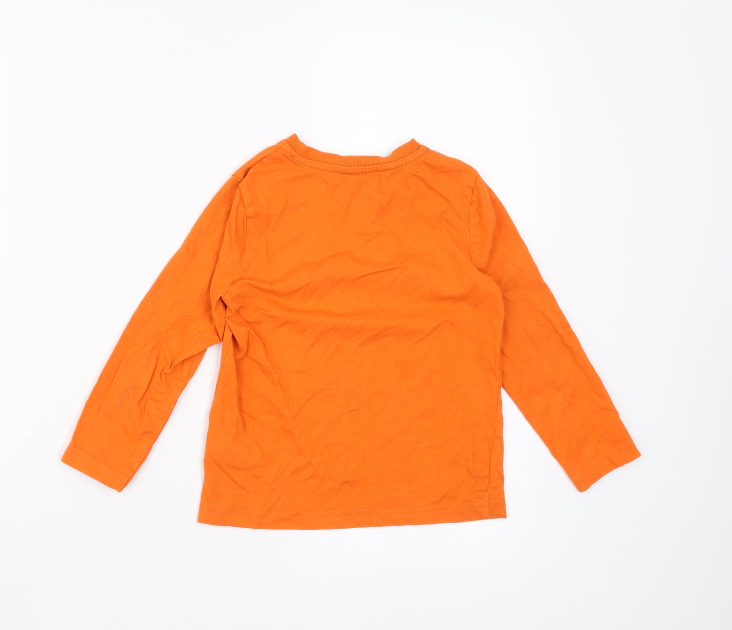 F&F Boys Orange   Basic T-Shirt Size 4-5 Years  - Dinosaur