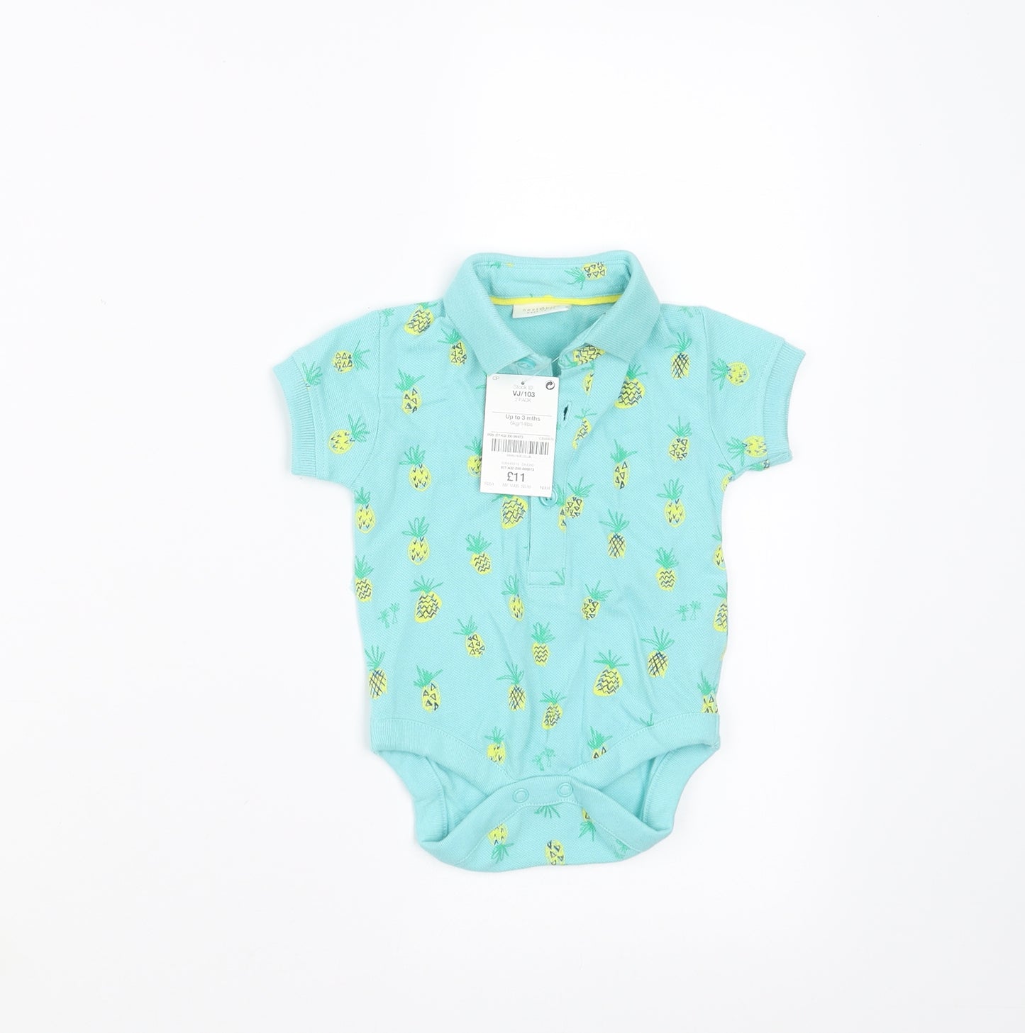 NEXT Baby Green   Babygrow One-Piece Size 0-3 Months  - Pinapple