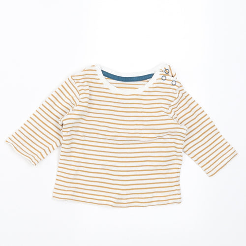 Marks and Spencer Baby Beige Striped  Basic T-Shirt Size 3-6 Months