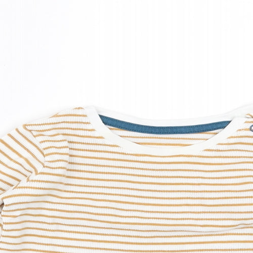Marks and Spencer Baby Beige Striped  Basic T-Shirt Size 3-6 Months